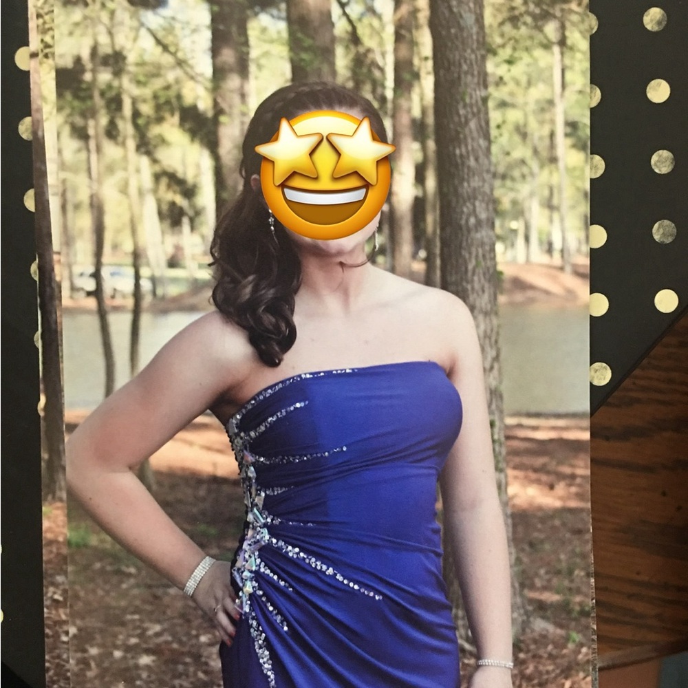Anny Lee One Shoulder Blue Dress